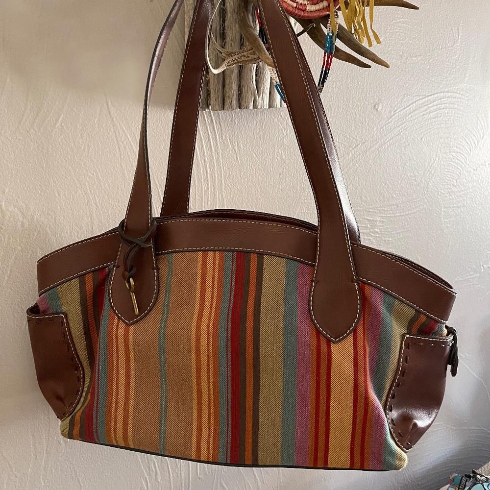 Fossil stripe vintage bag